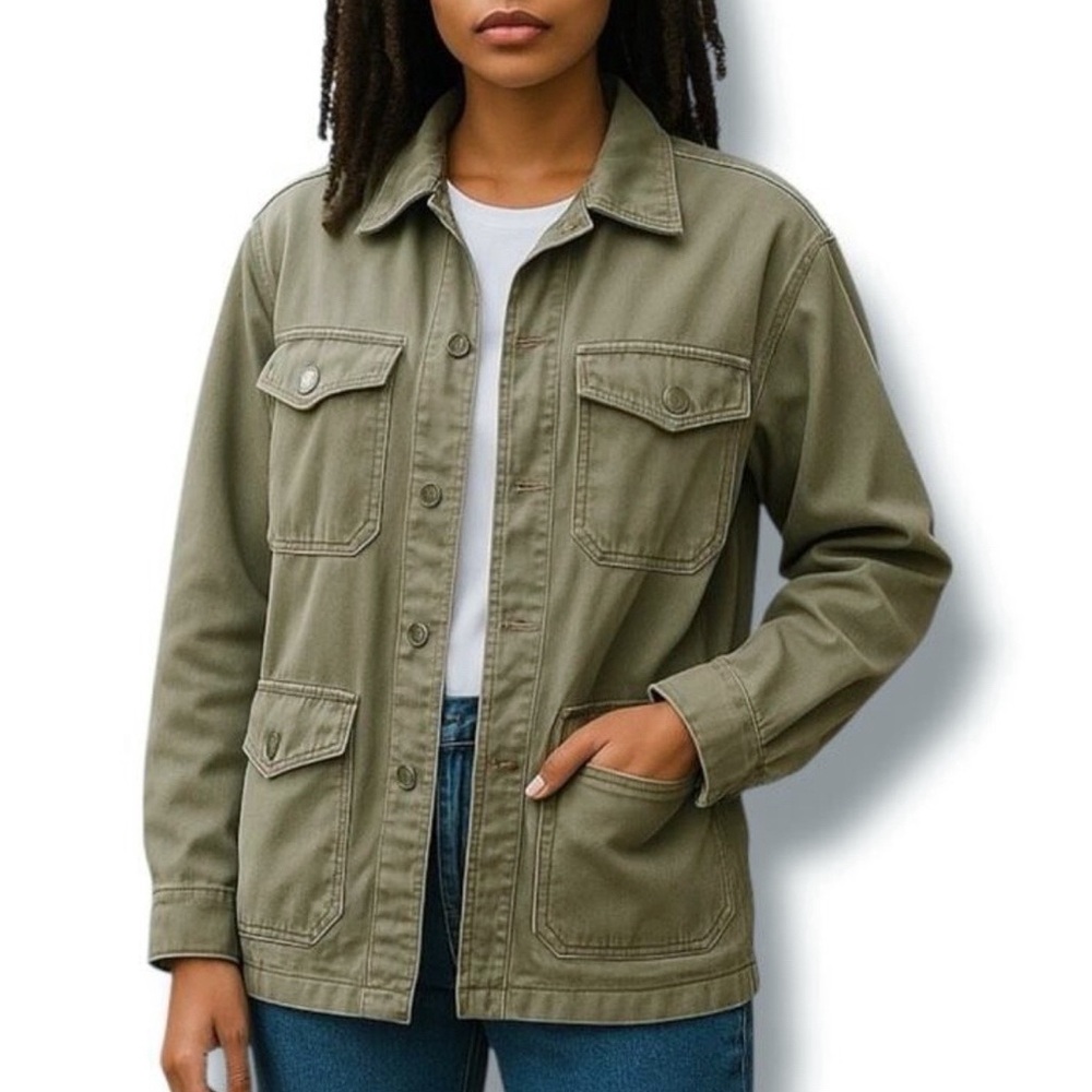 Topshop Green Utility Field Jacket